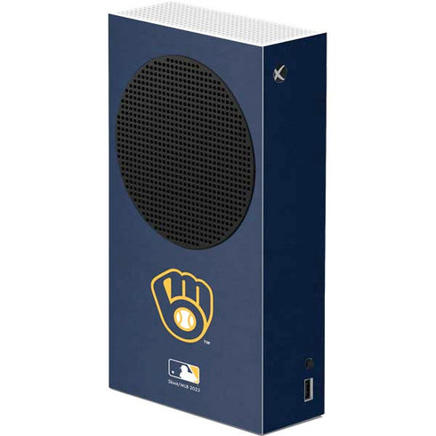 MLB Milwaukee Brewers - Solid Distressed Xbox Series S Console Skin